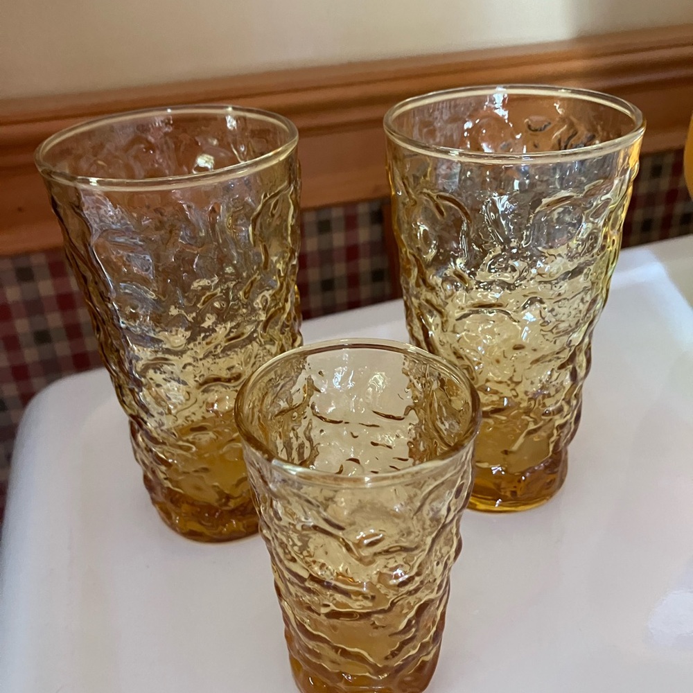 Anchor Hocking Lido Milano Crinkle glasses